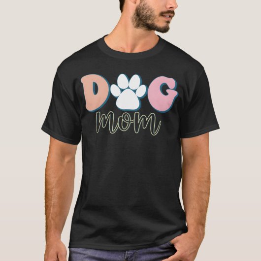 Retro hond moeder vriend t-shirt (Voorkant)