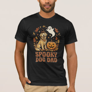 Retro Hond Papa Halloween Grafisch T-shirt