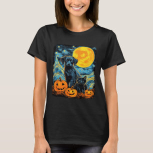 Retro Hond Pompoen Halloween Grappige Honden Hallo T-shirt