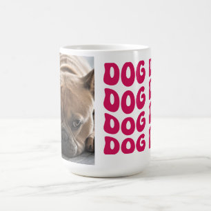 Retro hond vader gepersonaliseerde foto koffiemok
