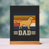 Retro hond vader Golden Retriever Acryl Bord (Neutraal)