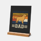 Retro hond vader Golden Retriever Acryl Bord (Hoek)