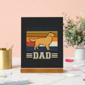 Retro hond vader Golden Retriever Acryl Bord (Huwelijk)