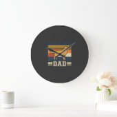 Retro hond vader Golden Retriever Grote Klok (Huis)