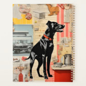 Retro honden collage scrapbooking planner (Achterkant)
