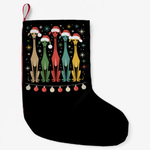 Retro honden in mid-century modern stijl 50s 60s K Kleine Kerstsok