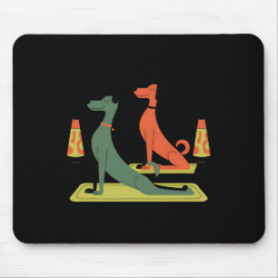 Retro honden in mid-century modern stijl jaren 50 muismat