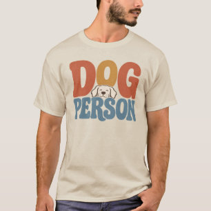 Retro Honden Persoon Typografie Hond Liefhebber T-shirt