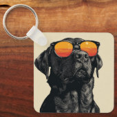 Retro honden-sleutelhanger om het koel te houden sleutelhanger (Voorkant)