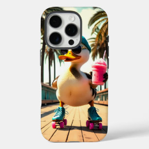 Retro Honden Zonnebril Vintage Zonsondergang Stran iPhone 16 Pro Hoesje