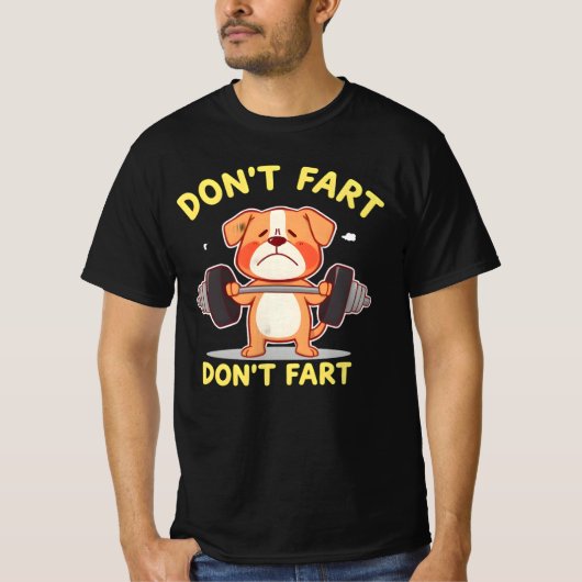 Retro Hondenliefhebber T-shirt – 'Don't Fart Don't (Voorkant)