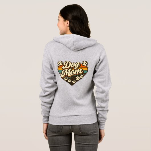 Retro Hondenmoeder Hoodie (Achterkant volledig)