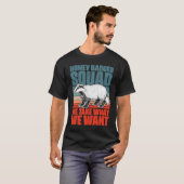Retro Honey Badger Squad voor een Ratel Fanatic Ho T-shirt (Voorkant volledig)