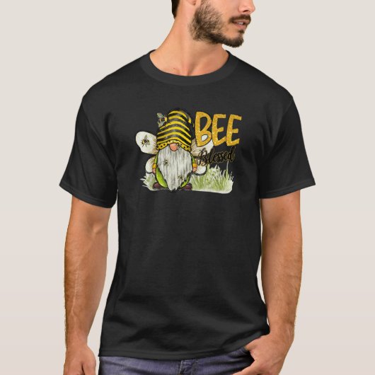 Retro Honey Bee Gnome Bee Bless Kindness Inspira T-shirt (Voorkant)