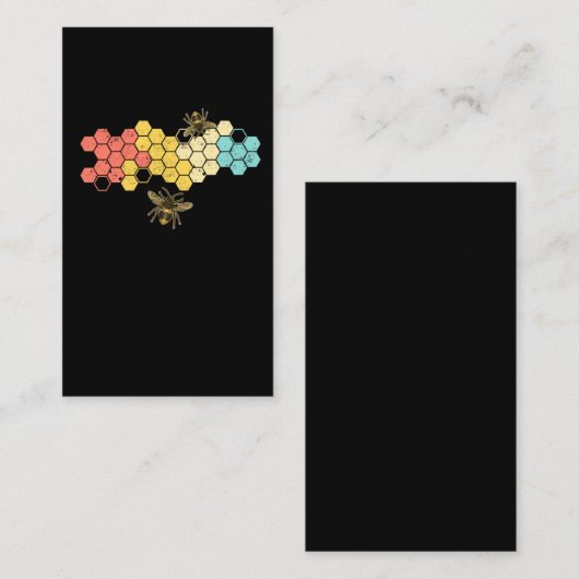 Retro Honeycomb-bijenhoudersontwerp voor bijenlegg Visitekaartje (Voorkant / Achterkant)