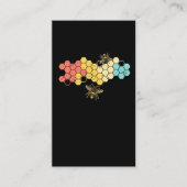 Retro Honeycomb-bijenhoudersontwerp voor bijenlegg Visitekaartje (Voorkant)