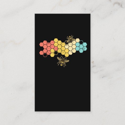 Retro Honeycomb-bijenhoudersontwerp voor bijenlegg Visitekaartje (Voorkant)
