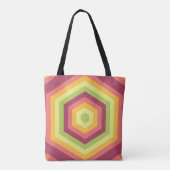 Retro HoneyComb Burst Tote Bag (Achterkant)