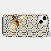 Retro Honeycomb Pattern Beehive iPhone Hoesje (Achterkant horizontaal)