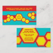 retro honeycomb punch card klantenkaartje (Voorkant / Achterkant)