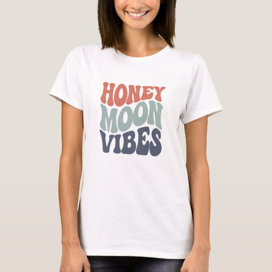 Retro Honeymoon Vibes T-shirt (Voorkant)