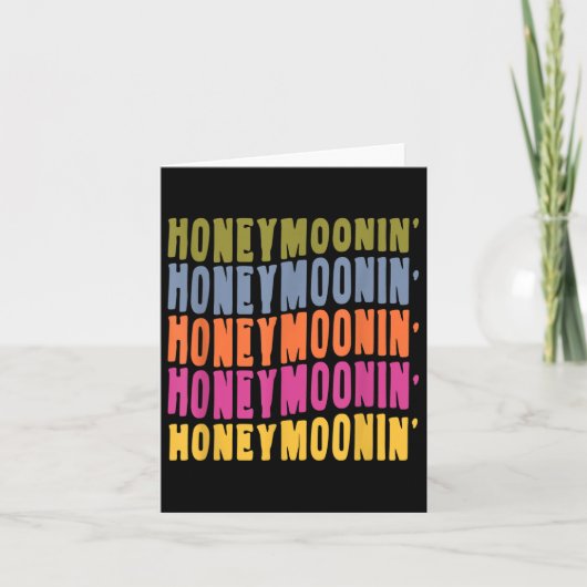 Retro Honeymoonin Bruid Bruidegom Honeymoon Va Kaart (Voorkant)
