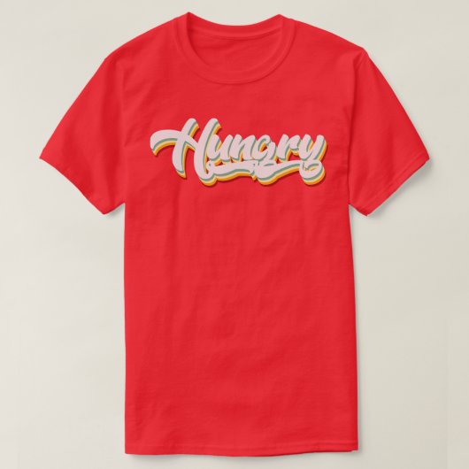 Retro hongerig t-shirt (Design voorkant)