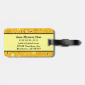 Retro Honingbijen Bagagelabel (Achterkant horizontaal)