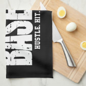 Retro honkbal ADD NAAM gestreepte teamspeler Theedoek (Quarter Fold)