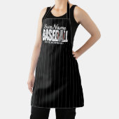 Retro honkbal ADD NAAM Pinstripe Teamspeler Schort (Insitu)