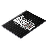 Retro honkbal ADD NAAM streepjesteam speler Notitieboek (Linkerzijde)