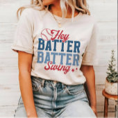 Retro honkbal Hey Batter Swing T-shirt