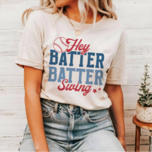 Retro honkbal Hey Batter Swing T-shirt