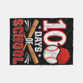 Retro Honkbal Lovers Boys 100ste dag van de School Fleece Deken (Voorkant (Horizontaal))