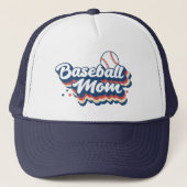 Retro Honkbal Moeder Trucker Hoed Trucker Pet (Voorkant)