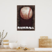 Retro honkbal Motivatie Poster (Keuken)