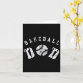 Retro Honkbal Papa Happy Fathers Day voor mannen S Kaart (Gele Bloem)