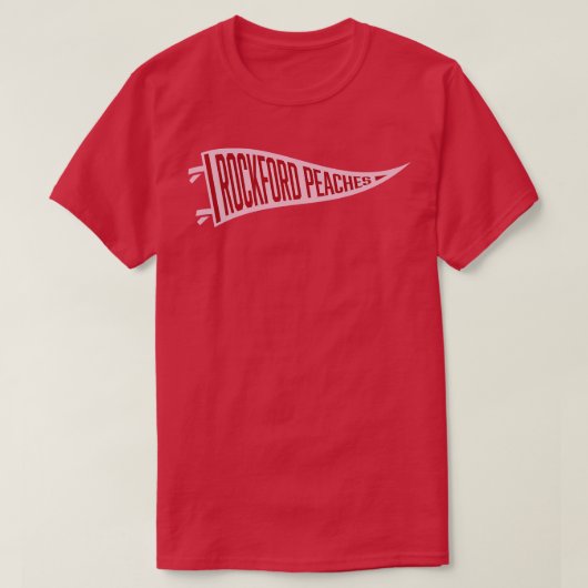 Retro Honkbal Pennant Rockford T-shirt (Design voorkant)
