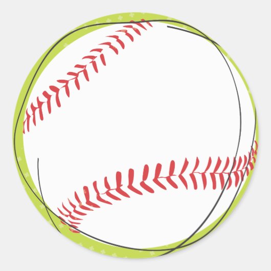 Retro honkbal retouradres Sticker zegel (Voorkant)