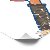 Retro honkbal softbal fan ontwerp perfect poster (Hoek)