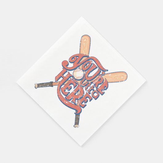 Retro honkbal softbal fan ontwerp servet (Hoek)