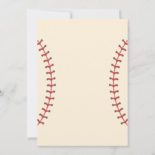  retro honkbal sport bruiloft kaart (Achterkant)