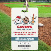  retro honkbal sport verjaardagsfeestje gunst badge