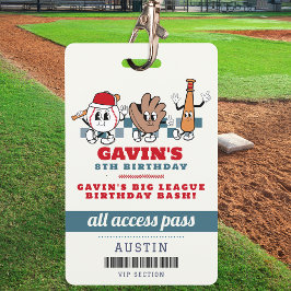  retro honkbal sport verjaardagsfeestje gunst badge