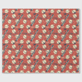 Retro Honkbal Strike Cadeaupapier (Vlak)