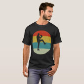 Retro  honkbal t-shirt (Voorkant volledig)