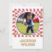 Retro Honkbal Vibes Jongen Verjaardagsfeestje Bedankkaart (Achterkant)