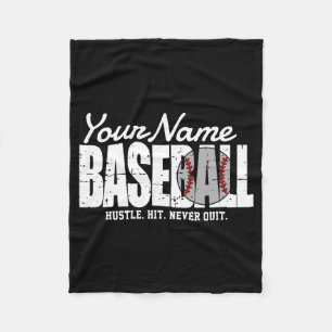 Retro honkbal voeg naam pinstripe team speler T-sh Fleece Deken