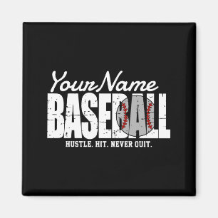 Retro honkbal voeg naam pinstripe team speler T-sh Magneet