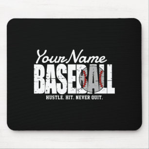 Retro honkbal voeg naam pinstripe team speler T-sh Muismat